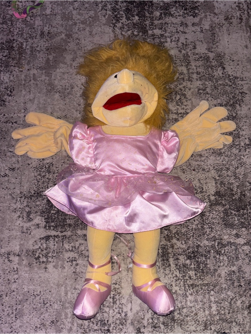 Gund Plush Ballet Puppet Doll in Pink and Yellow